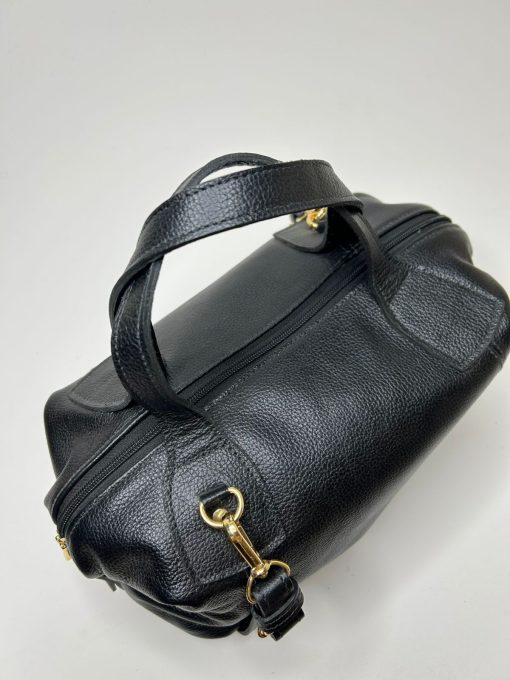 Bolsa Isadora de Couro Legítimo Preto - Imagem 3