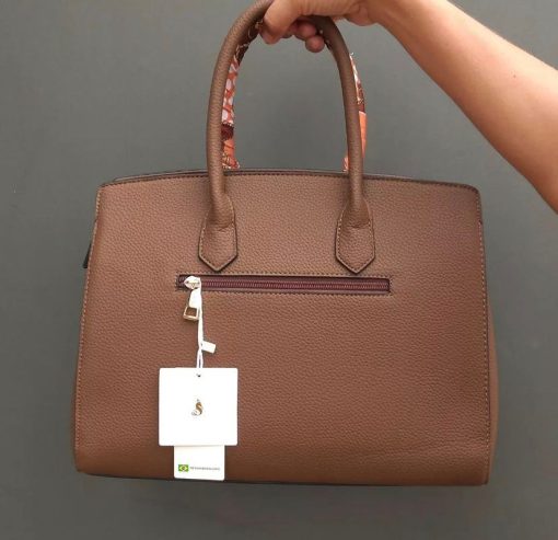 Bolsa feminina grande very rio lenço marrom - Imagem 2