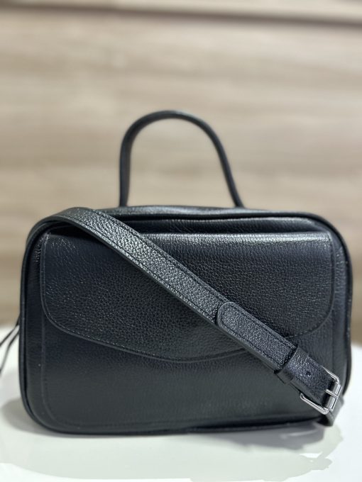 Bolsa Manuela Baú Média Couro Preto