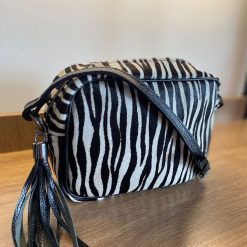 Bolsa Lana de couro legítimo transversal Zebra