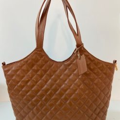 Bolsa Rebeca  Maxi bag em couro Caramelo