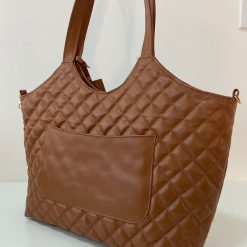 Bolsa Rebeca  Maxi bag em couro Caramelo