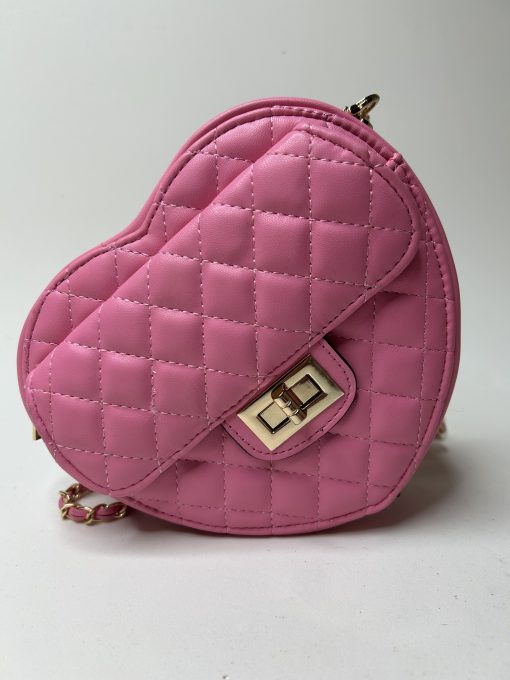 Bolsa de coração rosa