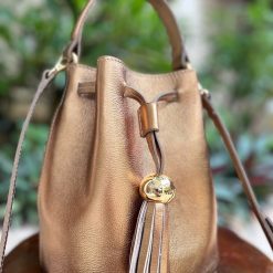 Bolsa  Amanda Bucket Bag Saco Bronze