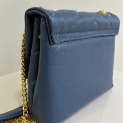 Bolsa Sara Azul Marinho em Couro