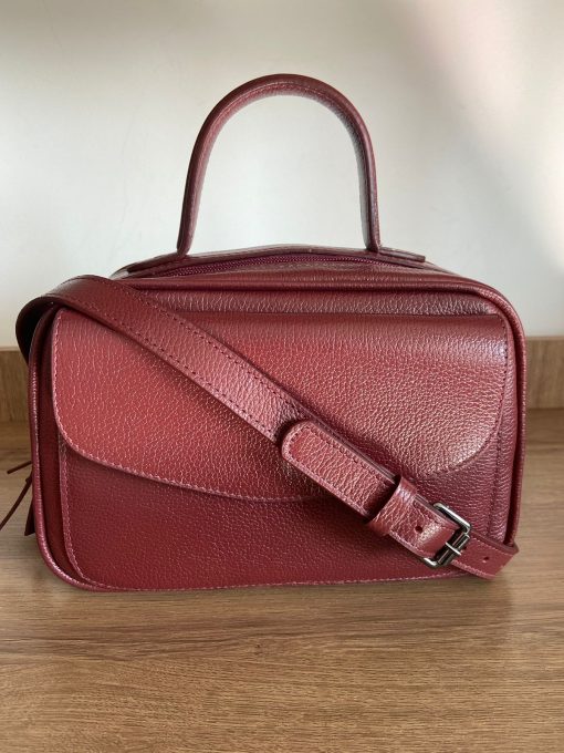 Bolsa Manuela Baú Média Vermelho Cereja - Image 4
