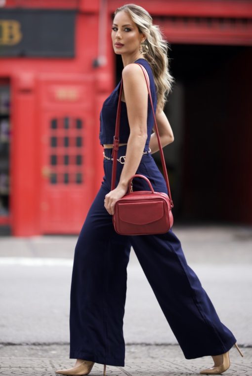 Bolsa Manuela Baú Média Vermelho Cereja