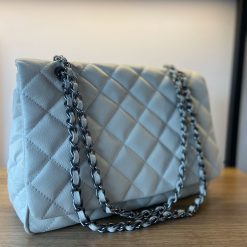 Bolsa Bia G Couro legítimo Matelassê Off White