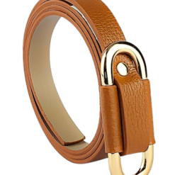 Cinto Liz  em couro caramelo