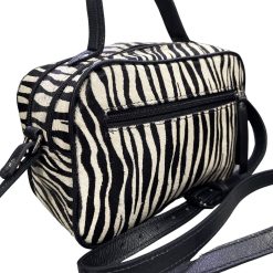 Bolsa Baú Couro Manuela Zebra