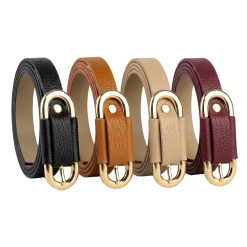 Cinto Liz  em couro bege