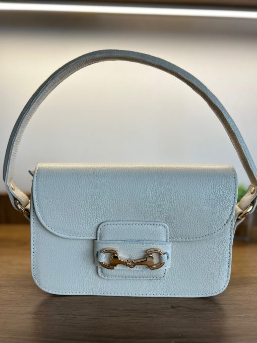 Bolsa  Lidia em couro Off white - Imagem 6