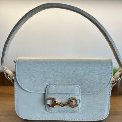 Bolsa  Lidia em couro Off white