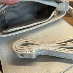 Bolsa  Lidia em couro Off white