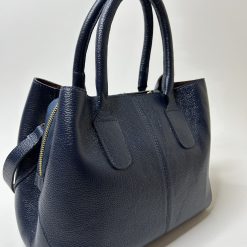 Bolsa Juliana de Couro Marinho