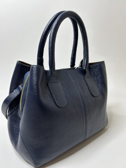 Bolsa Juliana de Couro Marinho