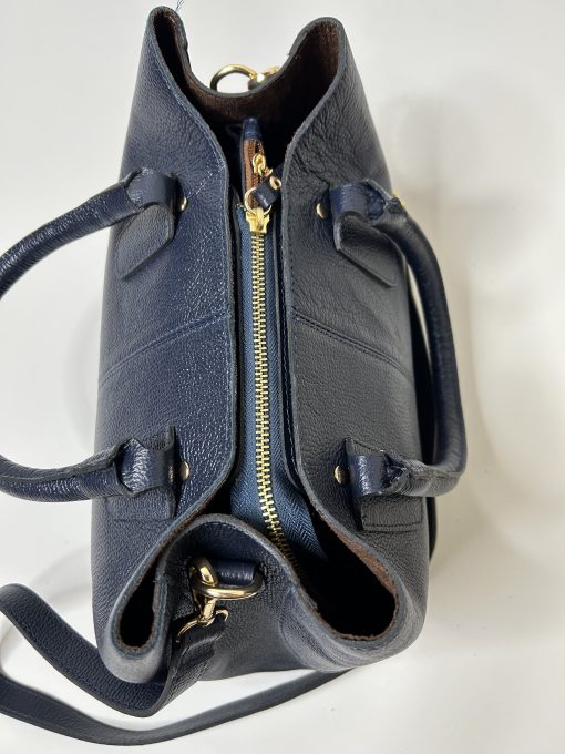 Bolsa Juliana de Couro Marinho - Imagem 2