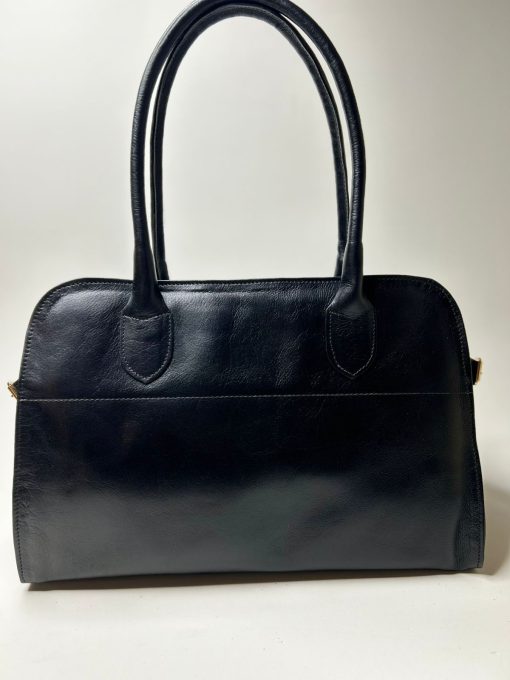 Bolsa Couro Raquel G Caramelo Preta