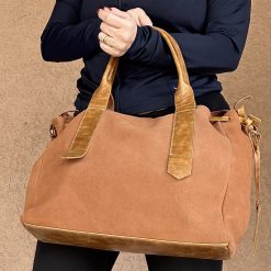 Bolsa Andreia em Couro Camurça