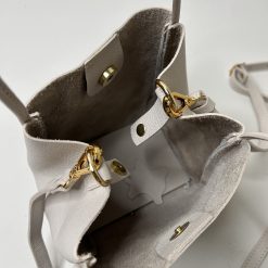 Bolsa Mia P em couro Off White