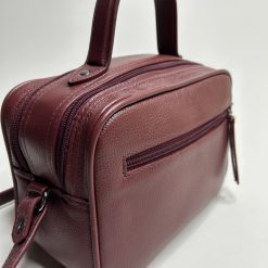 Bolsa Manuela Baú Média couro Marsala