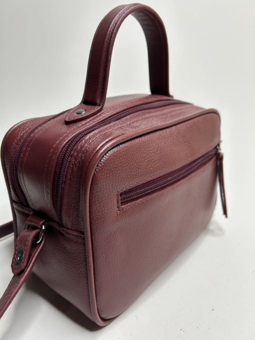 Bolsa Manuela Baú Média couro Marsala - Imagem 2