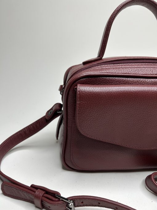 Bolsa Manuela Baú Média couro Marsala