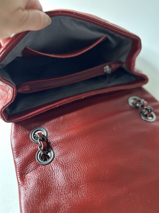 Bolsa Celina M - Couro legítimo vermelho cereja - Imagem 4