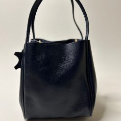Bolsa Mia P em couro preta