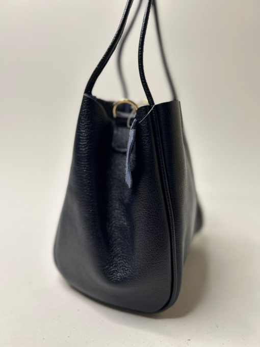 Bolsa Mia P em couro preta - Imagem 3