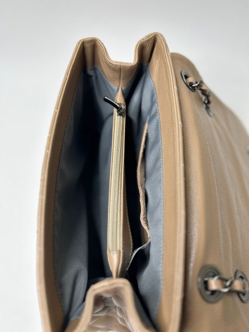 Bolsa Bia G -  Couro legítimo Matelassê Avelã - Imagem 7