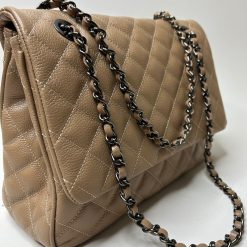 Bolsa Bia G –  Couro legítimo Matelassê Avelã