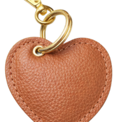 Chaveiro em couro coração – couro legítimo Caramelo