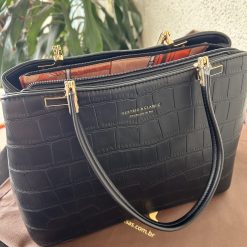 Bolsa feminina VeryRio Croco Preta