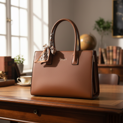 Bolsa feminina  elegante Golden – Marrom