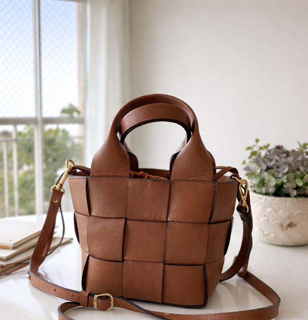 Bolsa Antônia tressê Couro