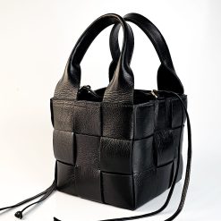 Bolsa Antônia tressê Couro  Preta