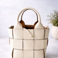 Bolsa Antônia tressê Couro Off White