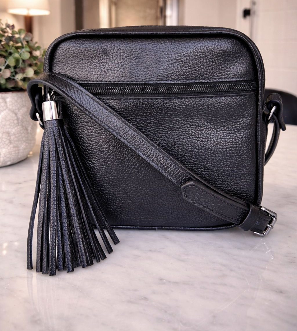 Bolsa Duda Couro legítimo Preta