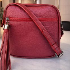 Bolsa Duda Couro legítimo Vermelha