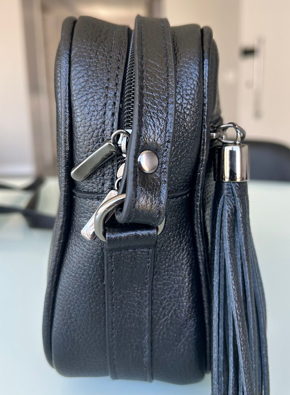 Bolsa Duda Couro legítimo Preta - Imagem 2